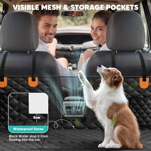 Dog Car Seat Cover for Back Seat, Hard Bottom Hammock Hold 400lbs For Cars - Image 2