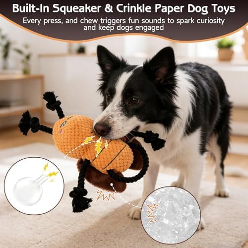 Yipetor Cockroach Squeaky Dog Toy, Puppy Rope Chew Toy for Medium Dogs - Image 2