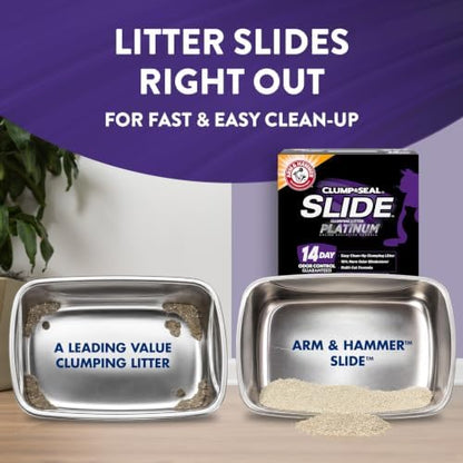 ARM & HAMMER Slide Platinum Easy Clean-Up Clumping Cat Litter, 37 Lbs - Image 3