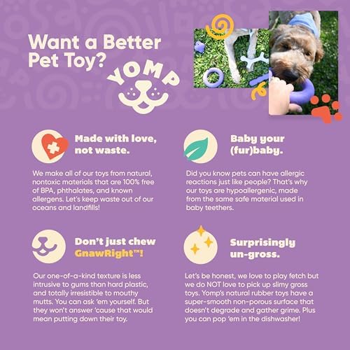 Yomp SuperLoop Max Dog Chew Ring Toy – Durable, Dishwasher Safe, for Active Play, Tug, Fetch & Chew, Freezer Safe for Teething Relief, Made of Non-Toxic, All-Natural Rubber - Image 7