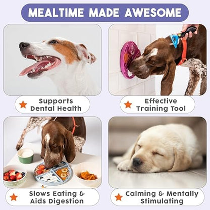 Awoo Paradise - Dog Lick Mat for Slow Feeding & Anxiety - Non-Slip Silicone Slow Feeder with Suction Cups - Dishwasher Safe Pet Dish for Grooming, Training, and Boredom Relief (Almond) - Image 5