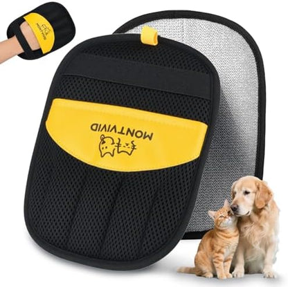 Pet Hair Removal Glove, Upgraded Electrostatic Pet Hair Remover, Reusable Five-Finger Magic Brush, Effectively Removes Dog & Cat Hair from Couch, Carpet, Clothes, Furniture & Car Seat by Unknown