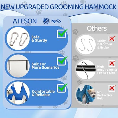Pet Grooming Hammock for Small Dogs & Cats - Nail Trimming Sling with Clippers, Nail File, & Scissors - XXS Hanging Grooming Harness for Safe & Easy Nail Care - Image 4
