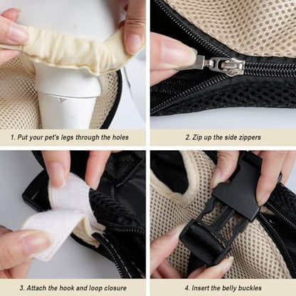 FEimaX Dog Carrier Backpack Pet Legs Out Front Cat Travel Bag, Adjustable Puppy Backpacks Carriers Hands-Free for Small Medium Dogs Cats Hiking Traveling Camping Daily Walking - Image 5