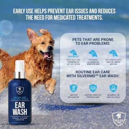 Nano Silver Pet Ear Wash for Dogs & Cats Spray, 8 Oz - Image 2