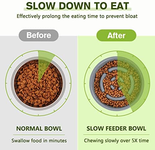 Pecute Slow Feeder Dog Bowls to Slow Down Eating, Dog Slow Feeder Bowl - Image 3