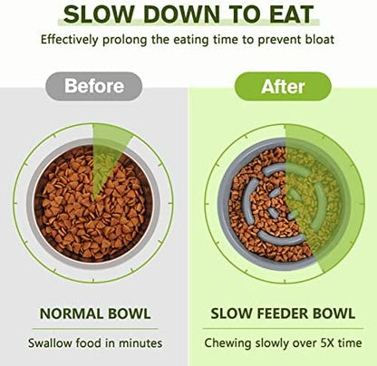 Pecute Slow Feeder Dog Bowls to Slow Down Eating, Dog Slow Feeder Bowl - Image 3