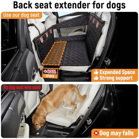 YJGF Large Dog Car Seat Large Size Dog,Pet Car Seat Cover for Back Seat Extende,Pet Booster - Image 2