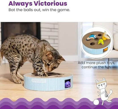 Catstages Scratch N' Hunt Interactive Cat Puzzle Toy with Scratcher, 11" - Image 4