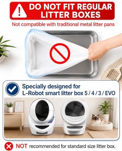 120 Count Automatic Litter Box Liners Compatible with Litter Box Robot - Image 3