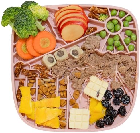 Puzzle Feeder Dog Lick Mat,Freezable Dog Enrichment Toys for Mental Stimulation and Anxiety Relief, Silicone Lick Mat, Slow Feeder Supports All Types of Food,Pink by PuzzleFeeder