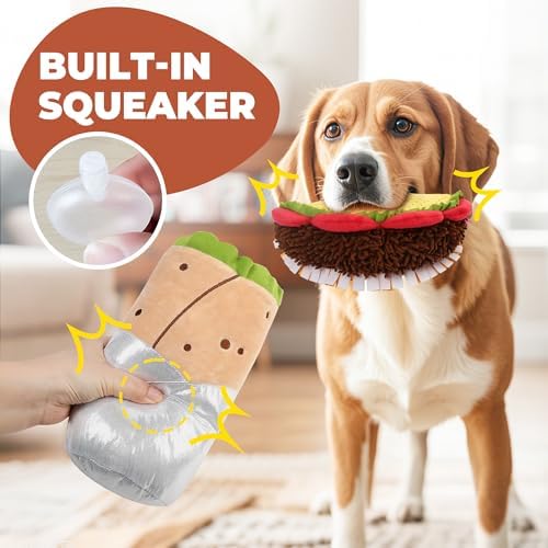 PrimePets 3PCS Plush Squeaky Dog Toys, Pet Toy for Small Medium Large Dogs - Image 3