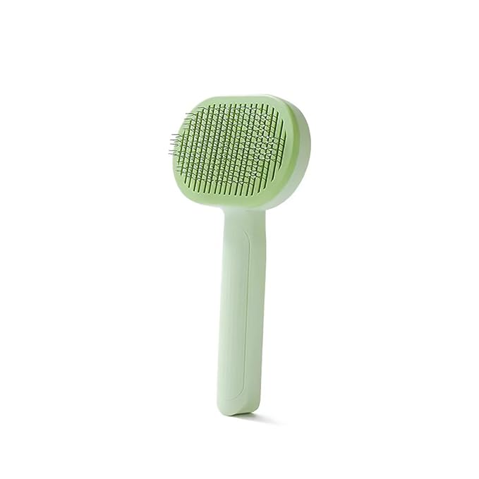 Cat Brush, Dog Brush, Self Cleaning Slide Brush, Pet Grooming, SheddingHair, Fluffy Dog Hair Puppy Kitten, Pet Accessories. (Green)