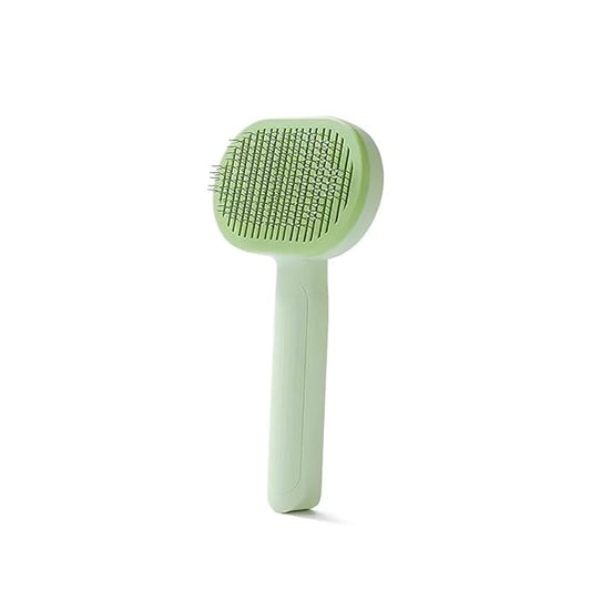 Cat Brush, Dog Brush, Self Cleaning Slide Brush, Pet Grooming, SheddingHair, Fluffy Dog Hair Puppy Kitten, Pet Accessories. (Green)