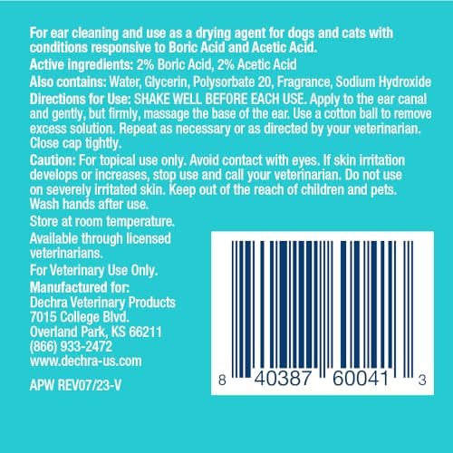 MalAcetic Otic Cleanser for Dogs and Cats, 4 oz - Image 2