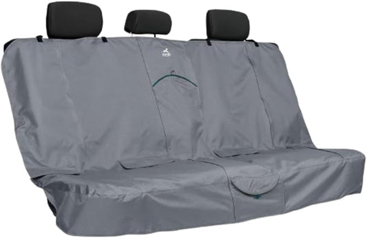 Kurgo Rover Extended Bench Seat Cover for Dogs, Car Bench Seat Covers, Back Seat Cover Protector for Pets, Water Resistant, Contains Seat Anchors, Scratch Proof, 63" Wide for SUVs and Trucks, Charcoal