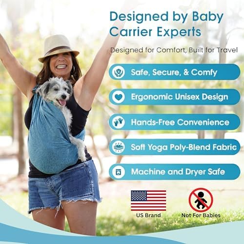 Pet K'tan Dog Sling Carrier: Hands Free Dog Carrier for Small & Medium Dogs - #1 Pet Travel Accessory & Gift - Bond with New Puppy- Safe & Durable - Hands Free - for Cats & Small Animals Anti-Anxiety - Image 2