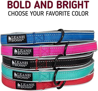 Leashboss 6ft Ultra Comfort Double-Thick Soft Padded Handle Reflective Leash for Large, Medium, and Small Dogs/Puppies | Heavy Duty Nylon - Image 4
