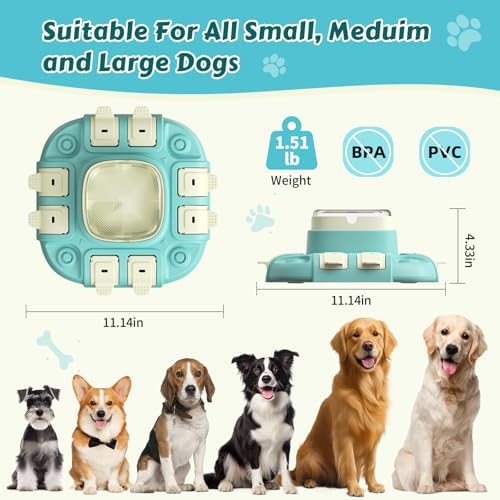2 Levels Dog Puzzle Toy, Slow Feeder for Fast Eating Pets Interactive Dog Treat Puzzle Toys for IQ Training, Treat Dispenser for Small Medium Large Dogs, Cats - Image 2