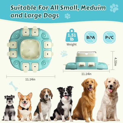 2 Levels Dog Puzzle Toy, Slow Feeder for Fast Eating Pets Interactive Dog Treat Puzzle Toys for IQ Training, Treat Dispenser for Small Medium Large Dogs, Cats - Image 2