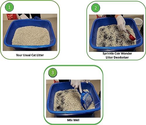 Coir Wonder Cat Litter Deodorizer – 2.2 Lb Activated Charcoal Carbon – Odor Eliminator for Litter Box, Chicken Coop, Small Animal Enclosures – Extends Litter Life – Natural Pet Odor Control Granules - Image 3