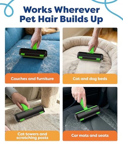 Triton Pet Hair Removal Tool w/Fur Trapping Compartment, Green - Image 6