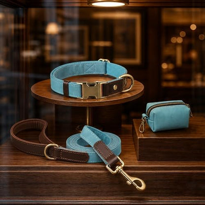 Didog PU Leather Dog Poop Bag Holder, Easy-Pull with Metal Clip, Denim Blue - Image 6