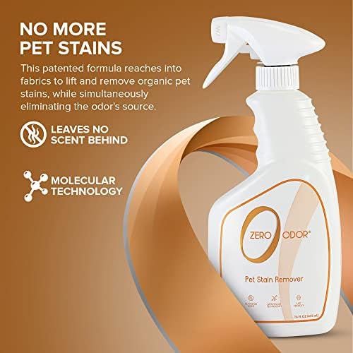 Zero Odor Pet Stain Remover & Odor Eliminator Spray for Carpet, 16 oz - Image 2