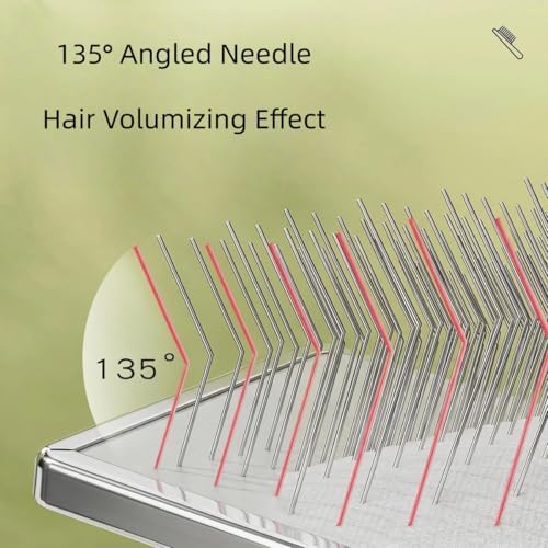2PCS Dog Slicker Brush & Pet Comb, Cat Dog Rabbit Pin Grooming Brush Extra Large & Small Size, Matted/Loose Fur, Knots, For Doodle/Goldendoodle/Labradoodles Grooming and Shredding Short/Long Hair - Image 4