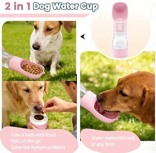 Dog Water Bottle Portable Drinking Water Bowl & Food Container - Image 2