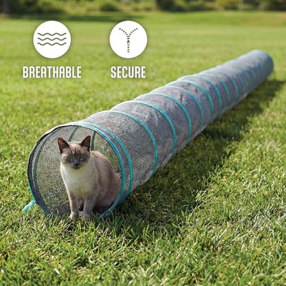 Kitty City Catio Outdoor 20' Cat Tunnel – 20‑Foot Cat‑Sized Play Tunnel, 11” Diameter, Modular Catio Connector for Cats & Small Pets - Image 5