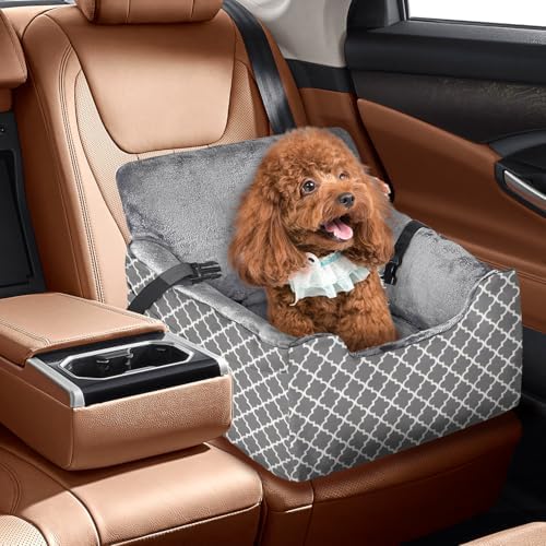 Dog Car Seats for Small Medium Sized Dogs Carseat for Car Funny Fuzzy Pet Dog Booster Car Seat Puppy Under 31 Lbs with Soft Plush Cushion&Washable Removable Cover by Unknown