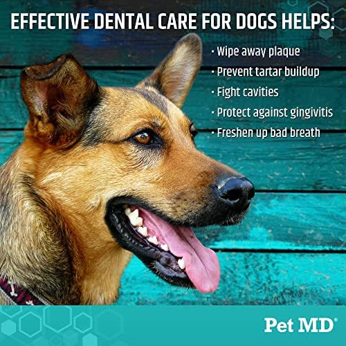 Pet MD Dental Wipes for Dogs Teeth - Fresh Apple & Mint Flavor - 100ct - Image 3