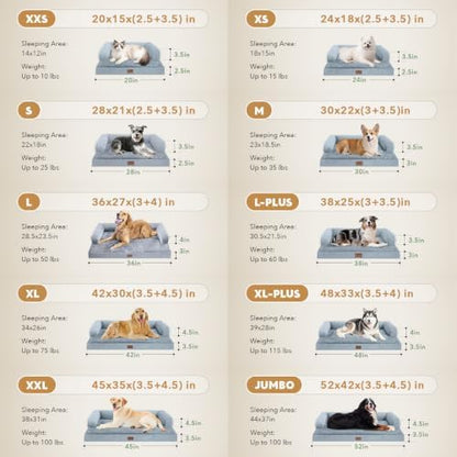 MEKIY Orthopedic Waterproof Dog Bed Pet Couch with Bolster for Medium Dogs - Image 6