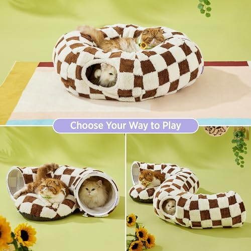 Lesure Donut Cute Jacquard Cat Tunnel Bed Kitten Toys for Puppy Bunny - Image 2
