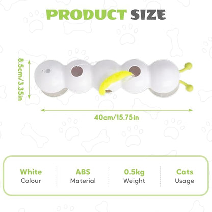 Whirlie Cat Toy, 2025 New Caterpillar Smart Cat Toy, Smart Motion Cat Toys with Worm Design, Interactive Caterpillar Cat Toys, Promotes Exercise & Mental Stimulation
