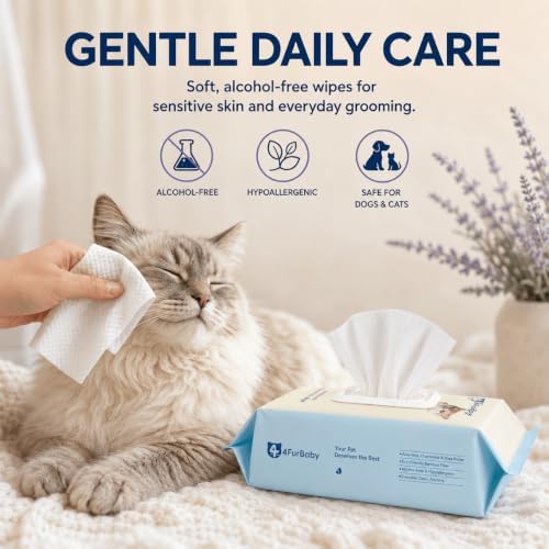 8" x 8" Dog Wipes for Paws and Butt, Lavender, 400 Count - Image 4
