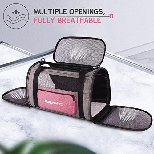 BurgeonNest Soft Cat Carrier for Cats up to 20 Lbs, Top Load Pet Carry Bag - Image 3