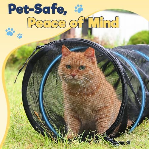 Rywell 10 Inch Cat Tunnel for Catio Outdoor Cat Enclosure Weatherproof - Image 4