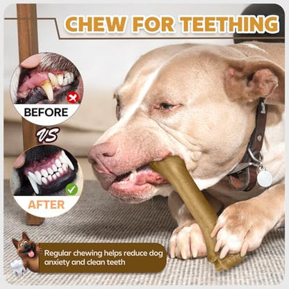 PUPTILY Dog Toys for Aggressive Chewers, Indestructible Bones for Aggressive Chewers, Tough Puppy Chew Toy for Heavy Duty Dogs, Big Dog Teething Toys with Durable Nylon for Large/Medium Breed Puppies - Image 3