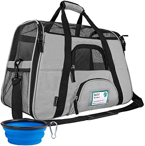 PetAmi Airline Approved Pet Carrier for Cats & Small Dogs, Small Light Gray by PetAmi