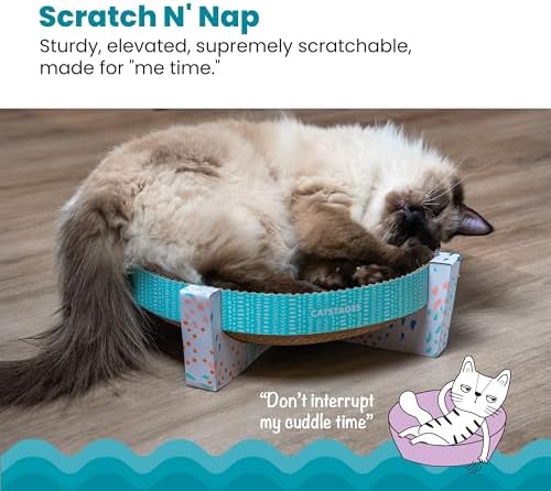 Catstages Scratch, Snuggle & Rest 2-in-1 Cat Scratcher & Lounger, 13.4" - Image 2