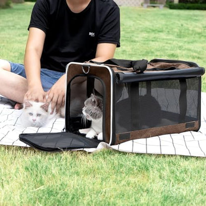 GAPZER Pet Carrier for Large Cat Soft-Sided Animal Traveling Bag up to 20lb - Image 6