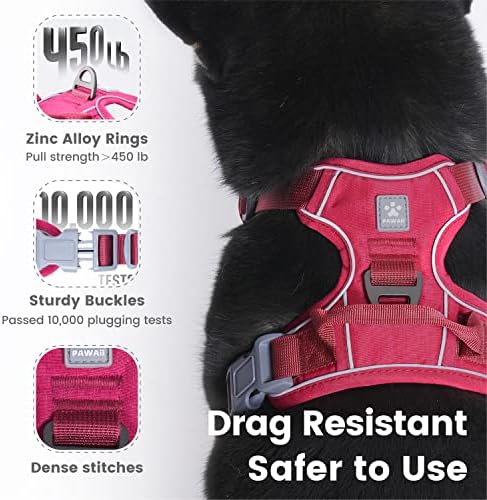 Pawaii Small Dog Harness - No Choke, Adjustable Soft Padded Pet Vest with ID Tag & Control Handle - Image 4