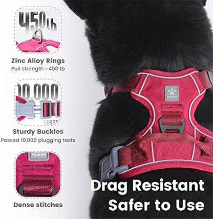 Pawaii Small Dog Harness - No Choke, Adjustable Soft Padded Pet Vest with ID Tag & Control Handle - Image 4