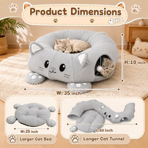 Cat Tunnel Bed with 21 Interactive Toys - Image 4