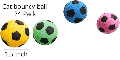 YnFag Foam Soccer Balls Cat Toys for Indoor Cat Balls (24 Soccer)