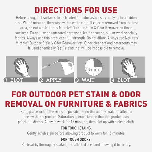 Nature's Miracle Outdoor Pet Stain & Odor Remover, 64 oz Flip & Go Sprayer - Image 7