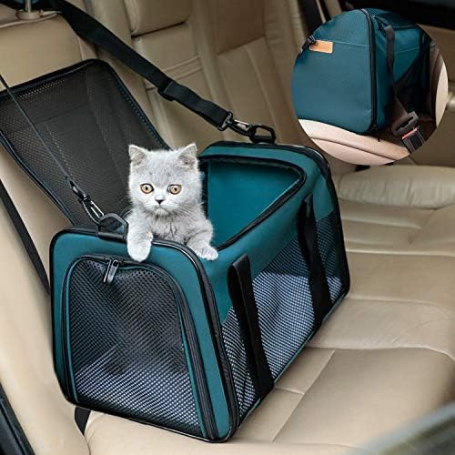 Cat Carrier - Portable Foldable Dog Pet Carrier, Soft-Sided Pet Bag up to 22 Lbs, Airline Approved Travel Puppy Carrier - Image 5