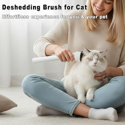WYuZe Cat Brush for Dematting & Shedding, Pet Deshedding Brush for Indoor Small Dogs & Cats, Short Haired Professional Grooming Comb - Image 5